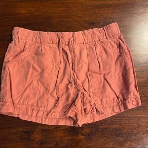 burnt orange linen LOFT shorts, medium